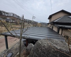 송학리 철골 캐노피 공사